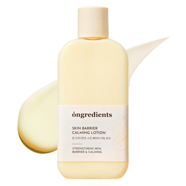 ONGREDIENTS Skin Barrier Calming Lotion | Lightweight Moisturizer for Dry, Sensitive Skin | Centella, 9-Peptide Complex, Glucose, Soothing, Calming, Hydrating | Vegan, Korean Skin Care (7.43 fl Oz)
