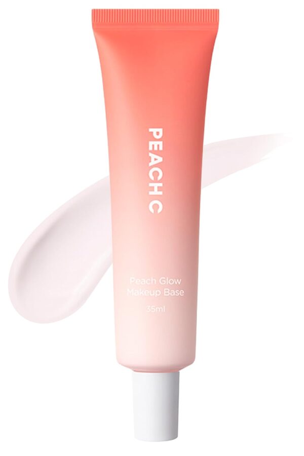 PEACH C Peach Glow Make Up Base - Hydrating, Moisturizing, Illuminating Pearl Make Up Base - Lightweight, Smudge-Proof & Pearly Shimmer Korean Makeup Primer Illuminating Face Cream (1.18 fl oz)