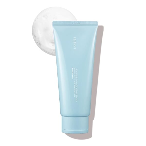 LANEIGE Water Bank Cleansing Foam: Hyaluronic Acid, Papain, Visibly Smooth and Soften