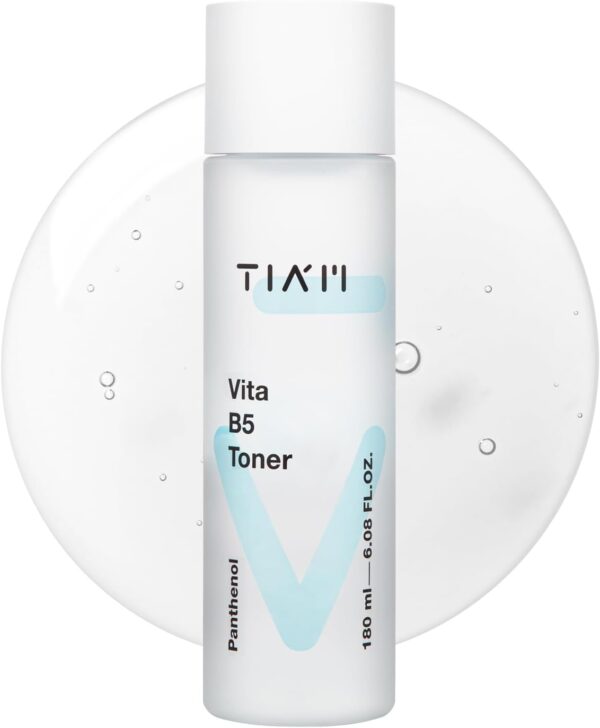 TIAM Vita B5 Toner, Deep Hydrating, Low pH Toner for Dry Sensitive Skin 6.1 fl oz, Panthenol, Alcohol Free, Fragrance Free, Korean Skin Care