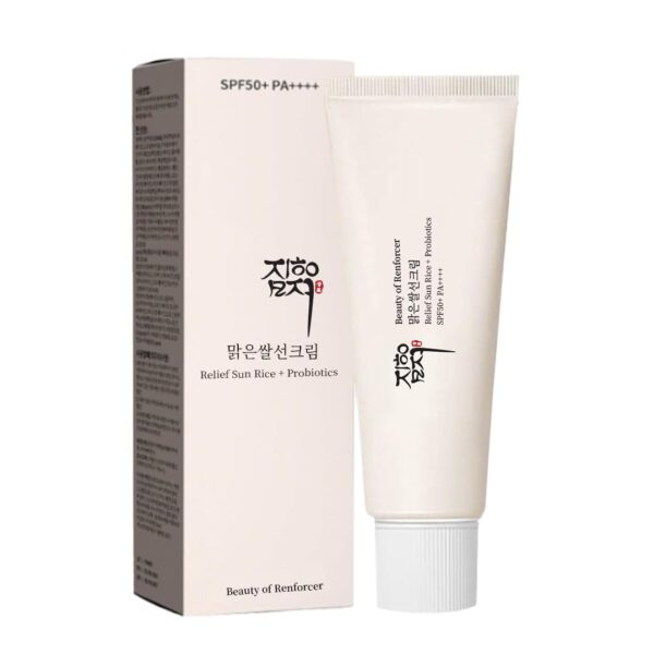 Korean Sunscreen SPF50+ PA++++ - Nourishing UV Defense with Rice & Probiotics - Beauty of Renforcer Korean Skincare - For All Skin Types - 50ml / 1.6 fl oz