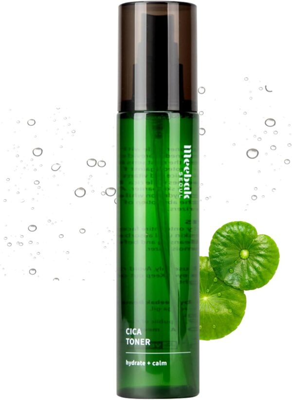 Meebak CICA Toner Spray | Korean Face Mist | Facial Spray with Centella Asiatica & Vitamin E | Soothing Face Toner for Sensitive, Oily, and Combination Skin | 4 fl oz