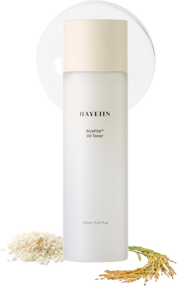 HAYEJIN RiceFila Oil Rice Toner K Beauty Products | Hydrating Facial Toner for Sensitive Skin | Facial Oil Skin Rice Toner for Face Korean (5.07 Fl. Oz)