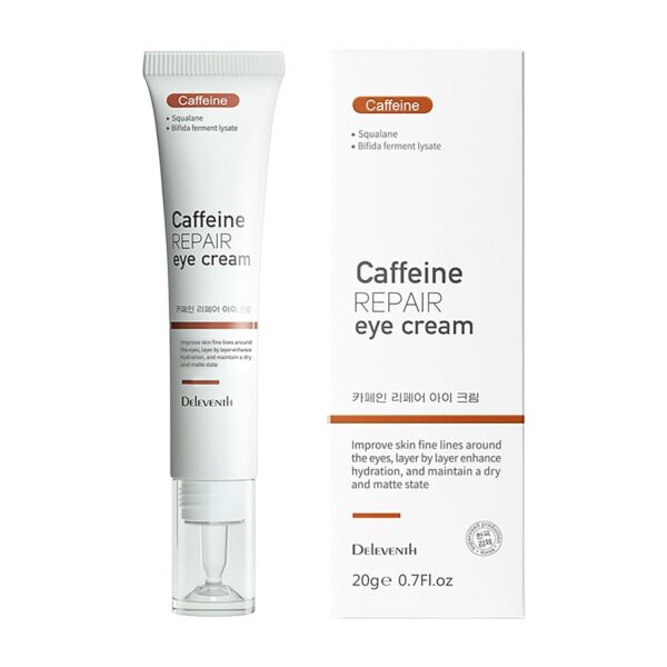 DEleventh Korean Brand Caffeine Repair Eye Cream 20g / Anti-wrinkle, Reduces Puffiness and Dark Circles, Hydrates, Firms Delicate Skin and Smoothes Fine Lines for a Refreshed Look