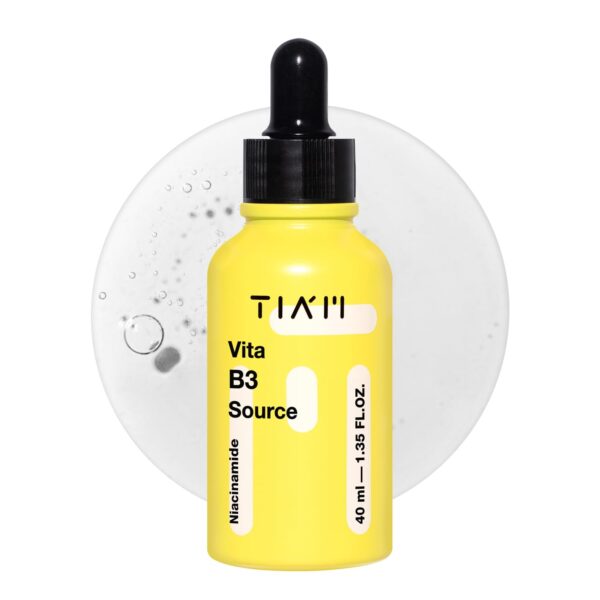 TIAM Vita B3 Source, 1.35 fl oz, 10% Niacinamide Glow Serum with 2% Arbutin for Radiant & Balanced Skin, Vegan Korean Skin Care