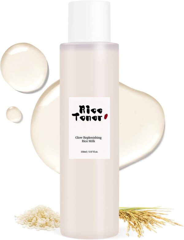 Toner for Face, Rice Toner Facial Deep Moisturizing, Milky Rice Water with Rice Extract, Ceramide NP for Glass Skin, Moisturizing Balance Care - 150ml