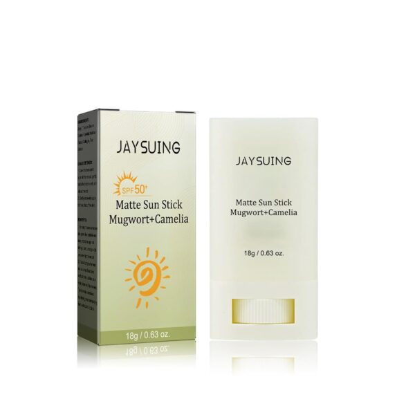Matte Sun Stick with Mugwort & Camelia | SPF50+ Organic Sunscreen Stick | Lightweight, Refreshing & Moisturizing Facial Sunscreen for All Skin Types (1 Pcs)