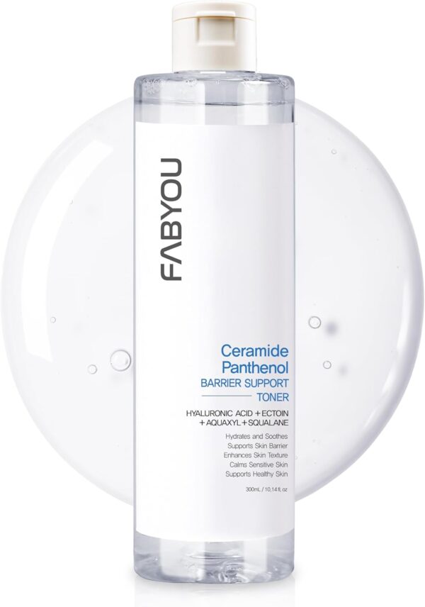 Ceramide Panthenol Skin Barrier Support Toner 10.14 fl oz – Hydrating Facial Toner with 8 Hyaluronic Acid, Barrier Repair & Soothing for Sensitive Skin, Korean Skin Care