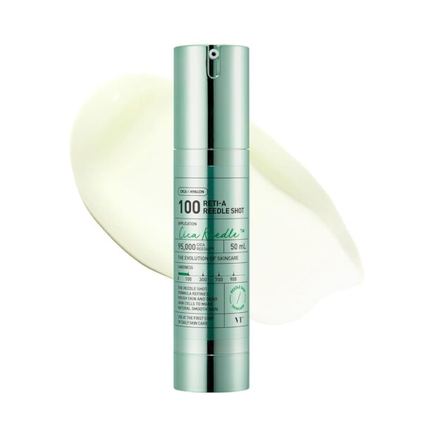 VT COSMETICS Reti-A Reedle Shot 100, Retinol(Vitamin A) Microneedling Serum, Repairing Exosome, Ideal for Retinol Beginner, Glass Skin, Korean Skin Booster 1.69Fl Oz(50ml)