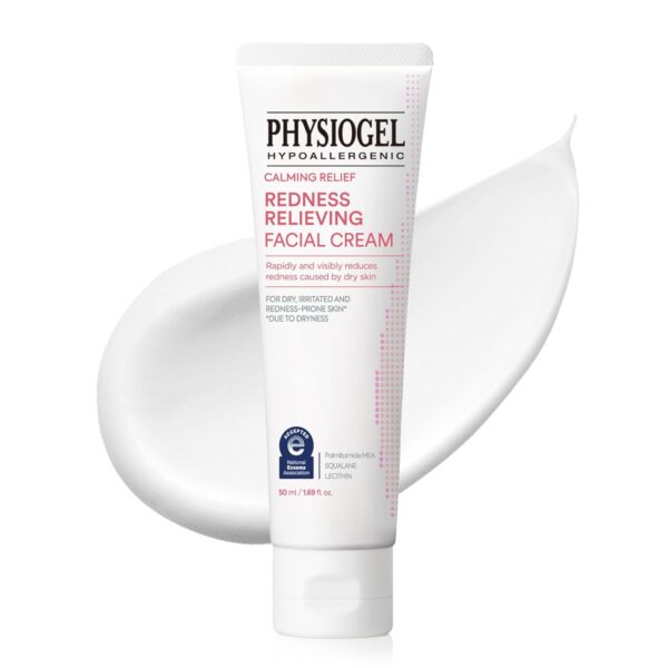 Physiogel Calming Relief Facial Cream, Reduces Redness in just 3 days, Hydration for Dry & Sensitive Skin, Korean skin care, Fragrance-Free, Non-Comedogenic, Dermatologist-Tested, Ceramide, Squalane.