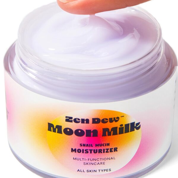 Moon Milk Snail Mucin Moisturizer Glow Cream – Milky Gel Cream Korean Moisturizer that Replenishes Moisture and Leaves Skin Brighter, Plumper, Soothed and Beautifully Smooth, 3.52oz.